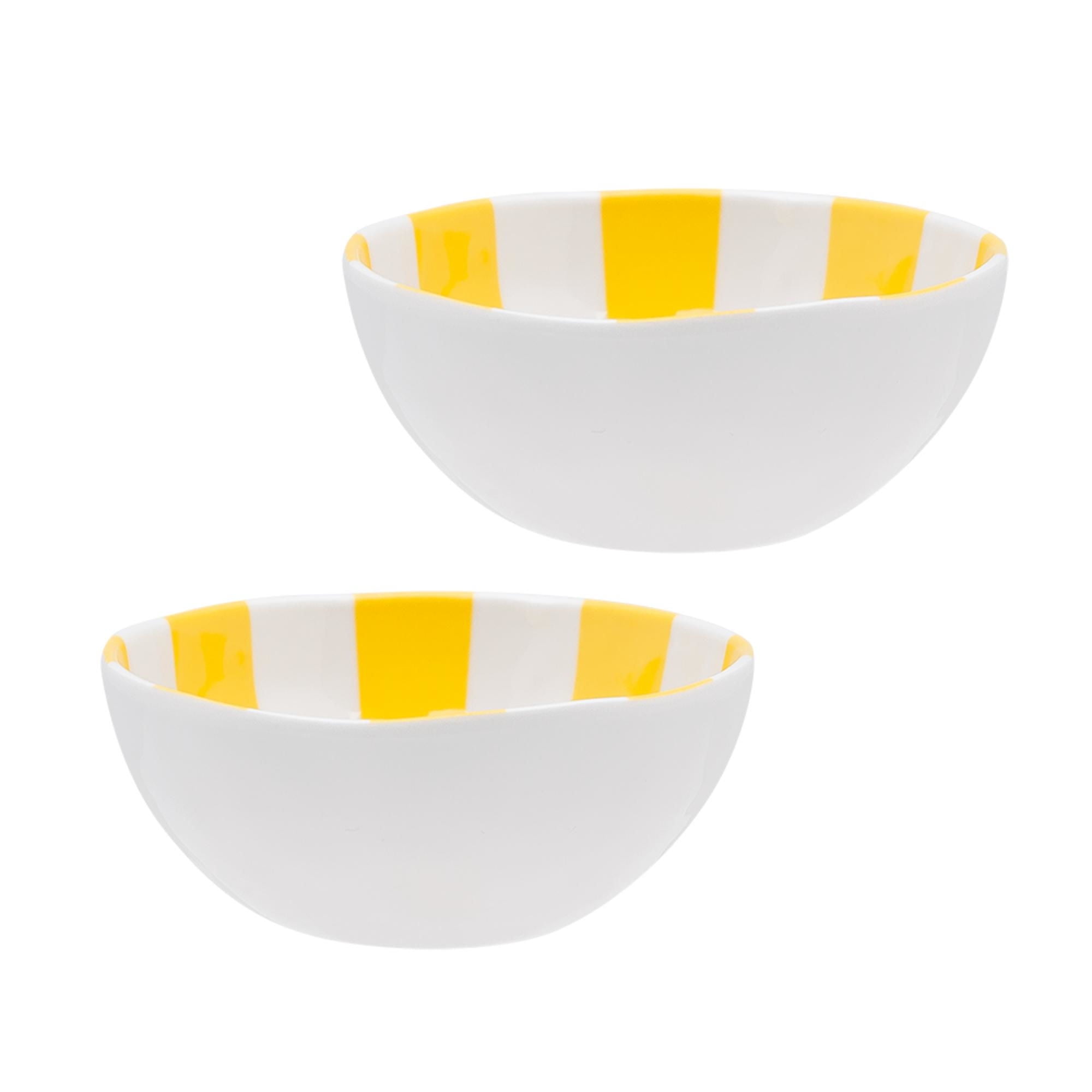 Set De Bowl Melamina - Urea 2 Piezas Amarillo - Blanco Haus