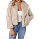 thumbnail image 1 of INSPIRE CHIC Abrigo de Piel Sintética para Mujer con Solapa Abierta de Manga Larga Chaqueta Peluda y Esponjosa Abrigo de Invierno Cálido L Beige, 1 of 6