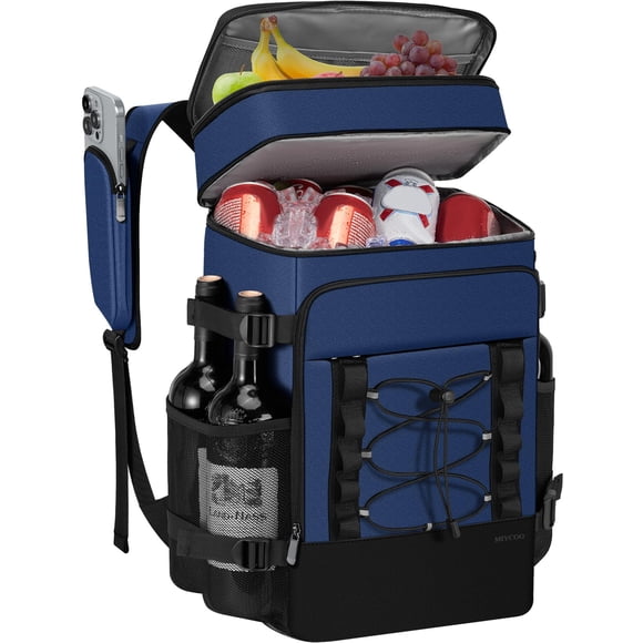 Mochila térmica MIYCOO 40 latas a prueba de fugas, 28 L, azul