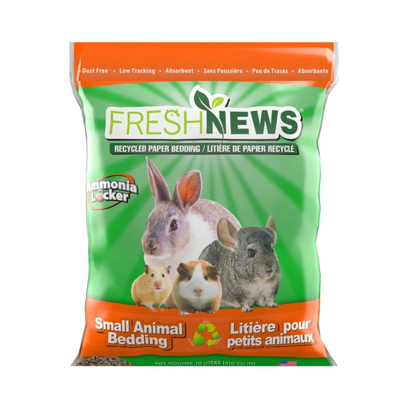 Papel reciclado Fresh News para ropa de cama para animales pequeños, 10 litros