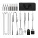 thumbnail image 5 of Juego De Herramientas Para Parrilla De Barbacoa De 20 Piezas, Accesorios Para Asar A La Parrilla De Acero Inoxidable Con Bolsa, 5 of 5