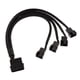 thumbnail image 3 of Funda De Computadora CPU Fans 4 Pin A 3 Pin 4 Way Splitter Adaptador Cables 270mm, 3 of 5