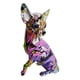 thumbnail image 1 of Colorido Perro Estatua Animal Estatuilla Arte Artesanía Decoración Del Hogar Púrpura Chihuahua, 1 of 5