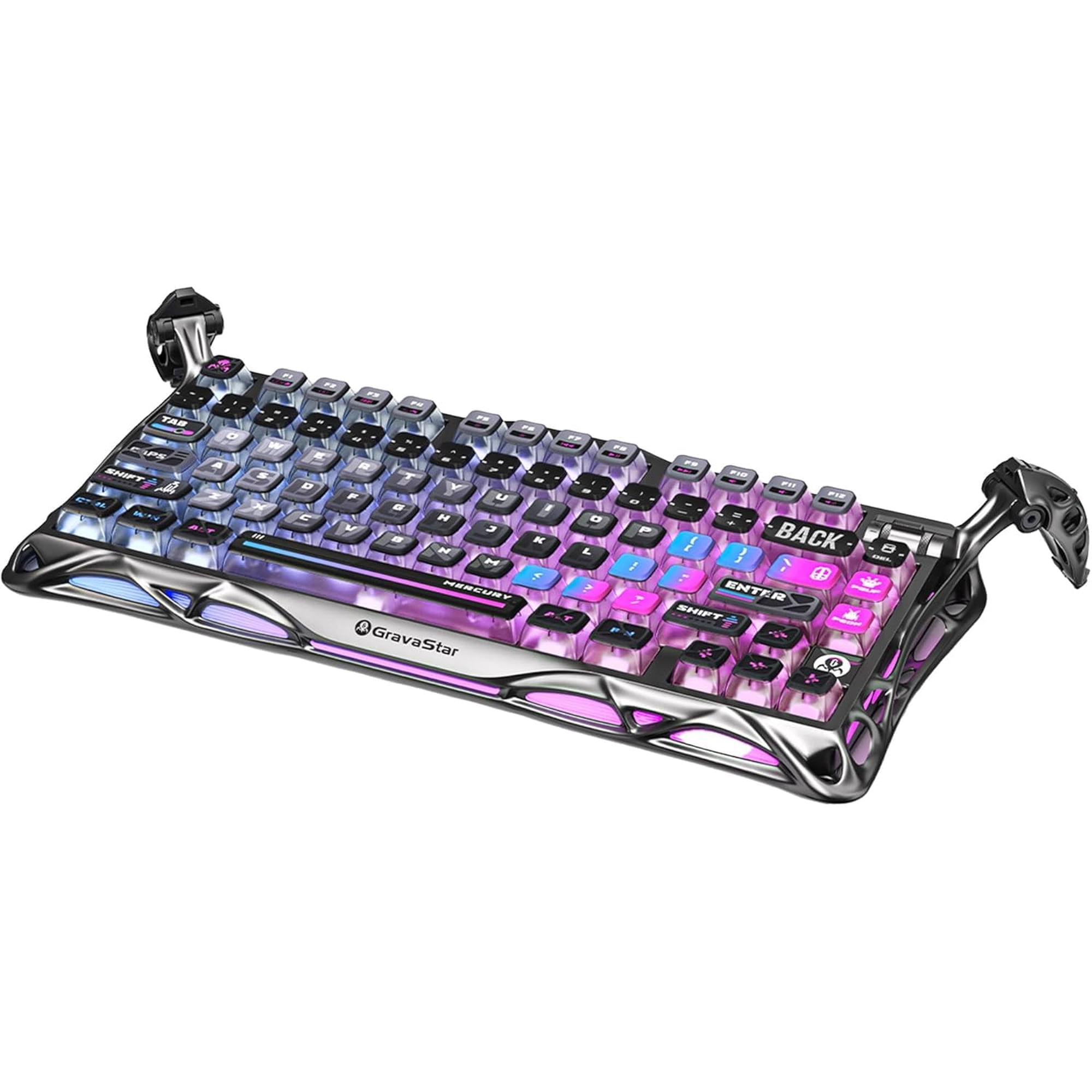 Teclado Gravastar Mercury K1 Pro Inalámbrico Rgb Con 75% De Distribución