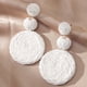 thumbnail image 4 of Elegant & Creative Vacation Style Raffia Braided Round Dangle Earrings - Perfect Gift for Women & Girls!, 4 of 4