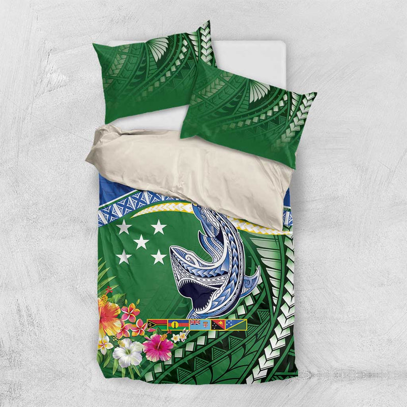 Milsleep - Juego De Cama Melanesia Islas Salomón Tatuaje Tiburón Tropical Lt9