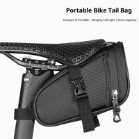 Xusx111 - Bolsa De Asiento De Bicicleta, Bolsa De Sillín De Bicicleta Resistente Al Agua Con Correa Reflectante, Ciclismo Bajo Bolsa De Asiento, Paquete De Asiento De Bicicleta Para Bicicletas De Mont