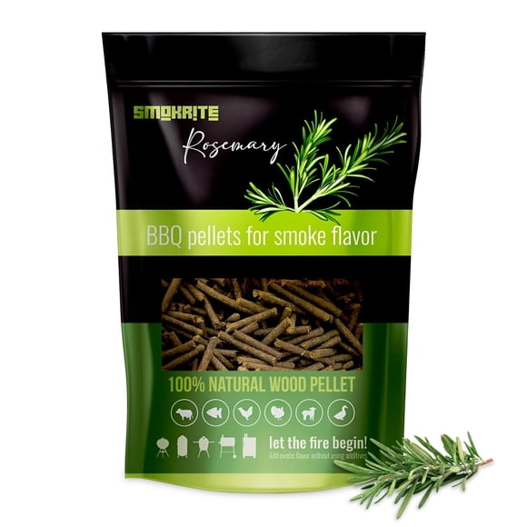 Pellets de madera SMOKRITE de romero 0,5 kg para ahumador y BBQ