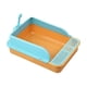 thumbnail image 3 of Bandeja Higiénica Para Gatos Robusta Con Lateral Alto Para Animales Pequeños Orinal Inodoro Para Gatitos Naranja Y Azul XL, 3 of 5