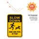 thumbnail image 5 of Sign ZHGSERVU Slow Down Kids and Pets at Play, paquete de 2 unidades, 30 x 45 cm, 5 of 6