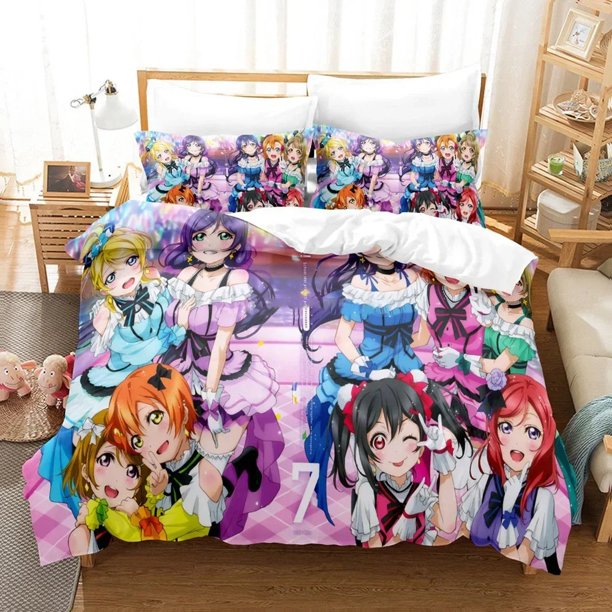 New ed Love Live Bedding Set Pillowcase Duvet Cover Full Adult Kids Bedclothes Quilt Cover Bed Sheets