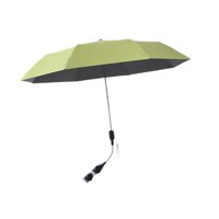 Magideal - Sombrilla Para Cochecito Con Abrazadera Ajustable, Portátil, Protección Solar, Paraguas Ligero Con Clip, Paraguas Para Cochecito De Bebé Para Cochecit Verde