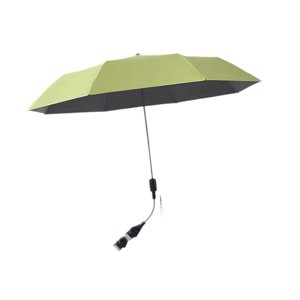 Magideal - Sombrilla Para Cochecito Con Abrazadera Ajustable, Portátil, Protección Solar, Paraguas Ligero Con Clip, Paraguas Para Cochecito De Bebé Para Cochecit Verde