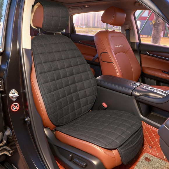 Cubierta de Asiento de Coche Suninbox de Lino Negro – Solo Parte Inferior (1 pieza)
