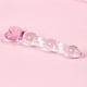 thumbnail image 1 of Sexy Magic Wand Glass Dildo Anal Plug Back Court Pull Bead Masturbation Device, 1 of 3