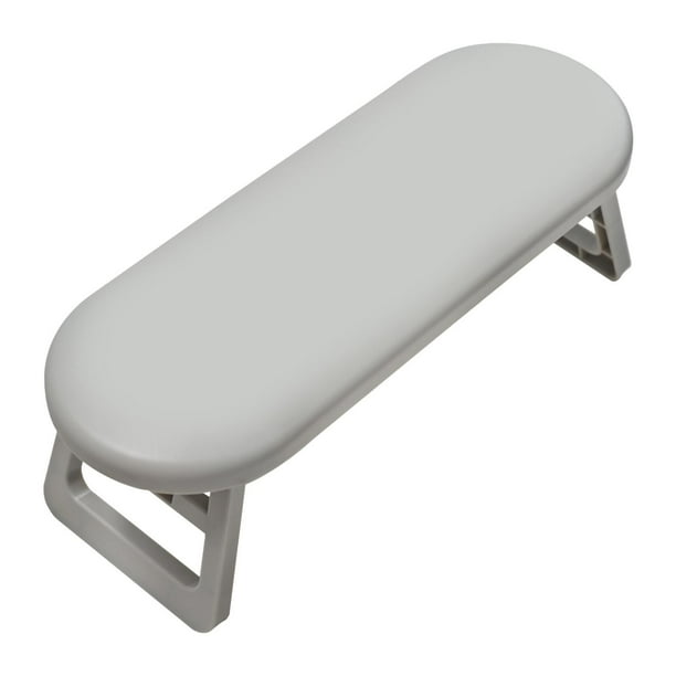 Reposabrazos para uñas, mesa de escritorio, estación de bricolaje, antideslizante, plegable, cómodo, almohada de manicura, cojín de mano para manicura gris