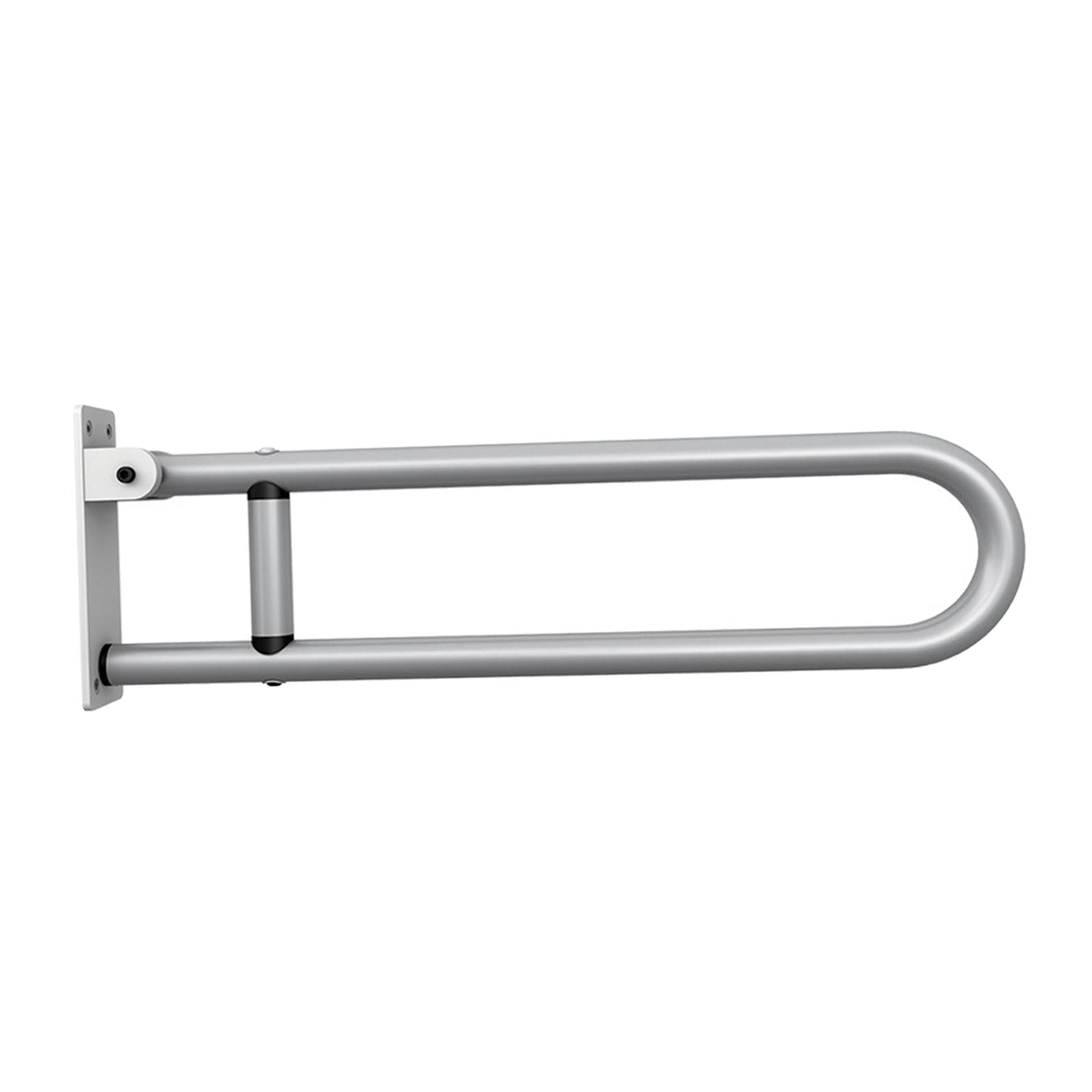 Ioensy - Asistente De Ducha Soporte De Pared Anciano Discapacitado Ayuda Para Inodoro Plegable Seguridad Plata