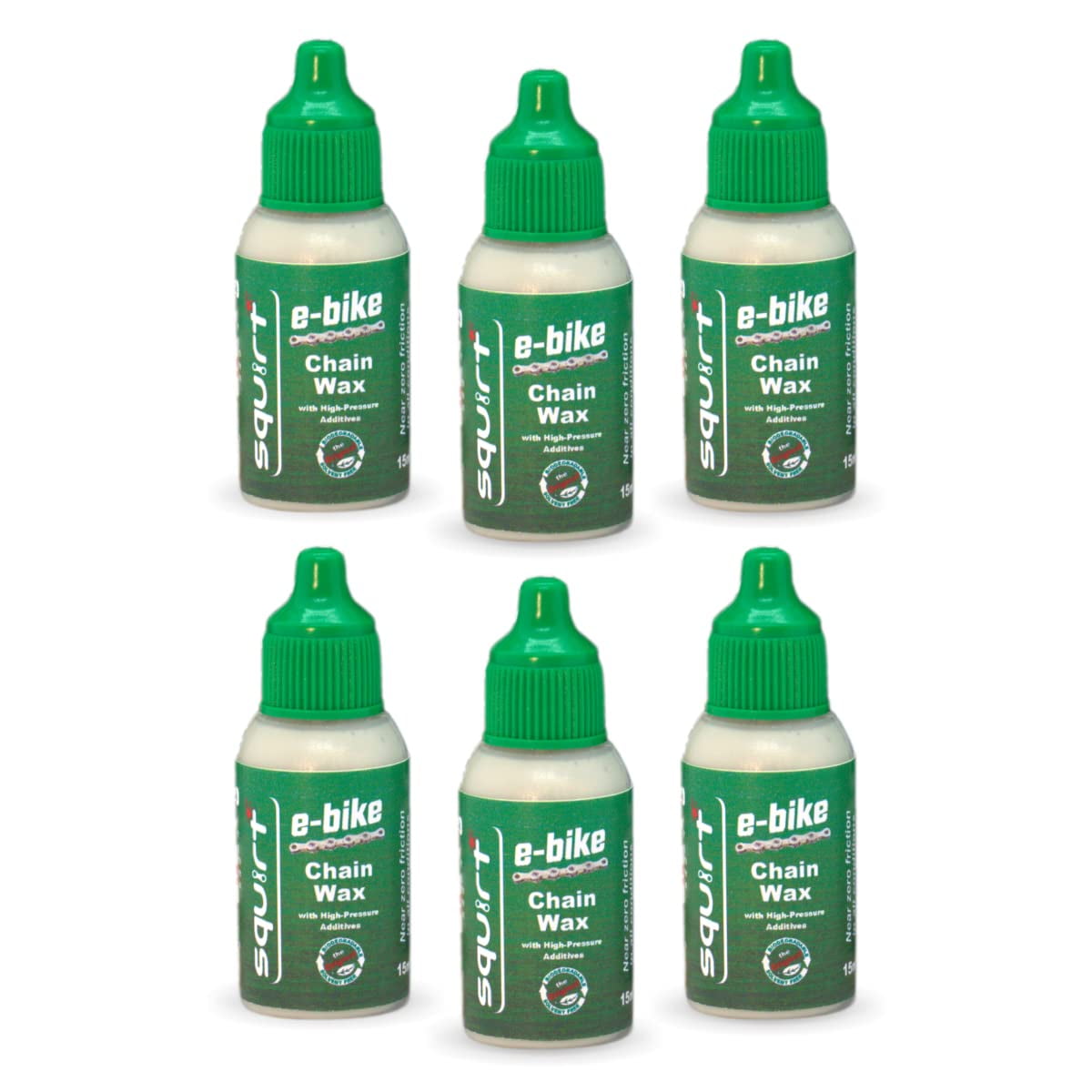Chain Wax Squirt E-bike, 15 Ml, Paquete De 6 Aditivos De Alta Presión