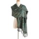 thumbnail image 3 of Pashmina Nonakgado Negra y Cian con Estampado Paisley, 3 of 4