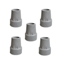 Magideal - 5 Puntas De Muleta Universales, Gruesas, Antideslizantes, Reforzadas, Anchas, Resistentes. Gris