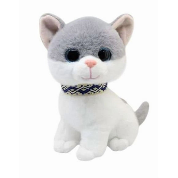 Peluche De Gato Sentado Ojos Claros Peluche Cat Tierno 2