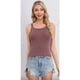 thumbnail image 2 of Polera Corta Mujer Elasticada Sin Manga Acanalada Musculosa 7607, 2 of 2