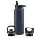 thumbnail image 1 of Botella de Agua ZULU Base 1.2L Acero Inoxidable con 3 Tapas Azul Marino, 1 of 8