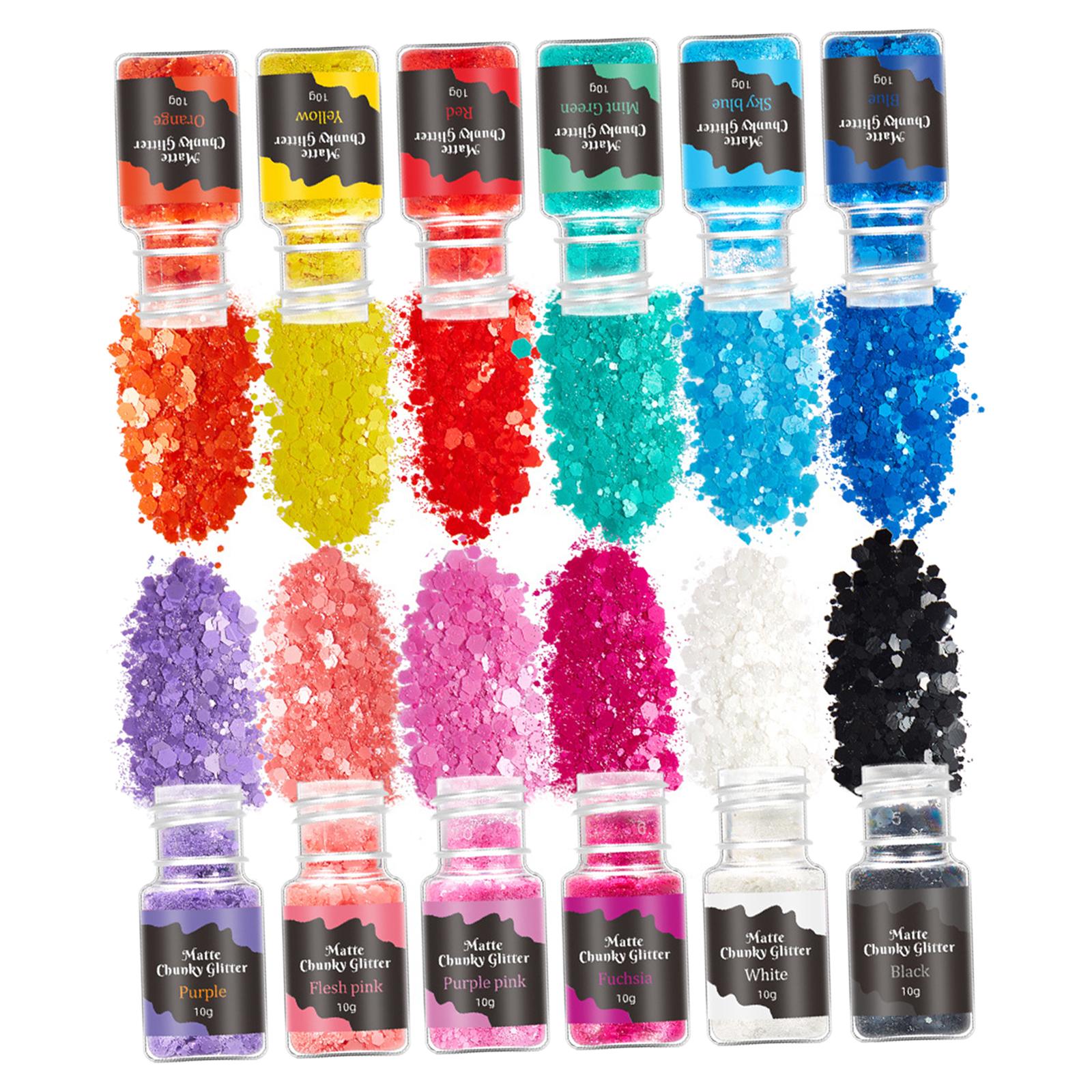 Ioensy - 12 Colores Encantos Efecto Brillo Uñas Láminas Artísticas Escamas Para Chicas Guapas Color Sólido