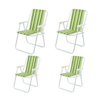 Genérico - Pack 4 Silla Plegable De Playa Silla De Camping Pesca Picnic