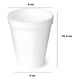 thumbnail image 3 of 100 Vasos Desechables Plumavit Termico Vaso Cafe 10oz 296ml Blanco 8983, 3 of 10