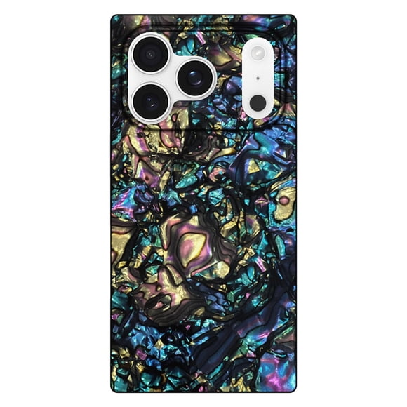 Funda cuadrada FLAUNT para iPhone 17 Pro, con concha abulón y MagSafe