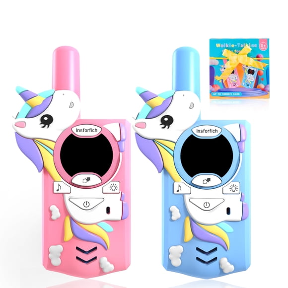 Walkie Talkies Insforfich Unicorn para niños de 3 a 12 años