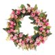 thumbnail image 4 of Guirnalda Circular De Arte Artificial Para Puerta, 17,72 Pulgadas, Corona De Oto?o Para Porche, Rosa Intenso, 4 of 5