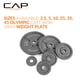 thumbnail image 5 of Placa de pesas CAP Barbell Olympic de 2 pulgadas, gris, 2,27 kg, juego de 4, 5 of 7