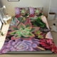 thumbnail image 1 of Plantas Suculentas Conjunto de sábanas temático, trío de piezas, cómodo y amigable con la piel, diseño único, regalo de decoración para el hogar para familiares, amigos y fans,140cm *210cm, 1 of 6
