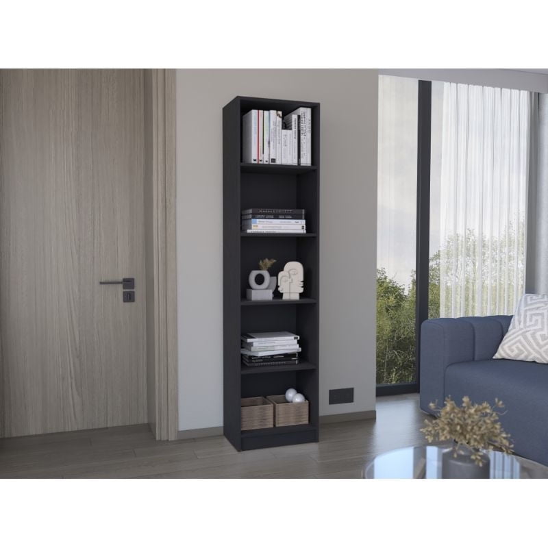 Tuhome - Estante Elw9577 De 5 Repisas 180.6 Cm Wengue