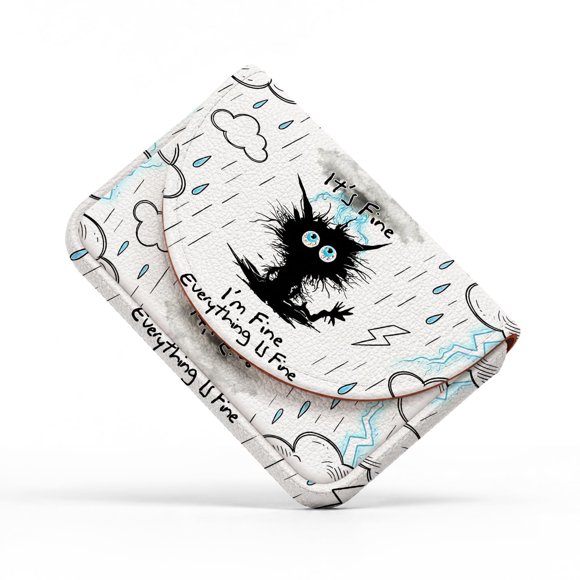 Portatarjetas FenZen 10x6.6x1.8 cm Diseño Gato Negro