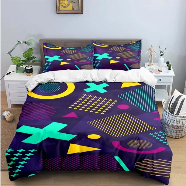 v2424 Bed Sheets Gamer Controller Print Bedding Sets Exquisite Bed Supplies Set Duvet Cover Bed Comforter Set Bedding Set Luxury Birthday Gift 3-Piece Bedding Set (1 Duvet Cover + 2 Pillow Shams) Bed