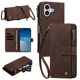 thumbnail image 5 of Funda Cartera para iPhone 17 con Cremallera y Ranuras, Marrón, 5 of 6