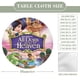 thumbnail image 2 of Todos los perros van al cielo-theme Fitted Round Tablecloths Elastic Edged Table Covers Waterproof Table Cloth for Kitchen Holiday Party Tables Decor 150cm, 2 of 6