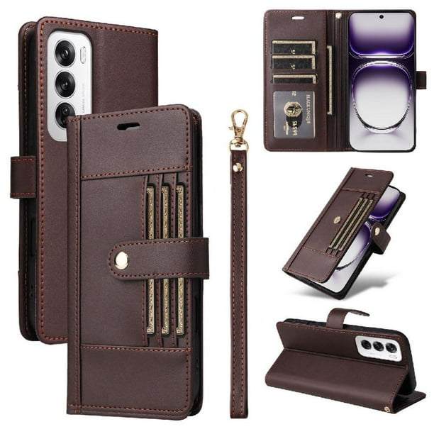 FOXDOCK Funda tipo Cartera para Realme 13 5G – Cubierta de Cuero PU con Múltiples Ranuras, Bolsillo para Efectivo y Correa de Muñeca