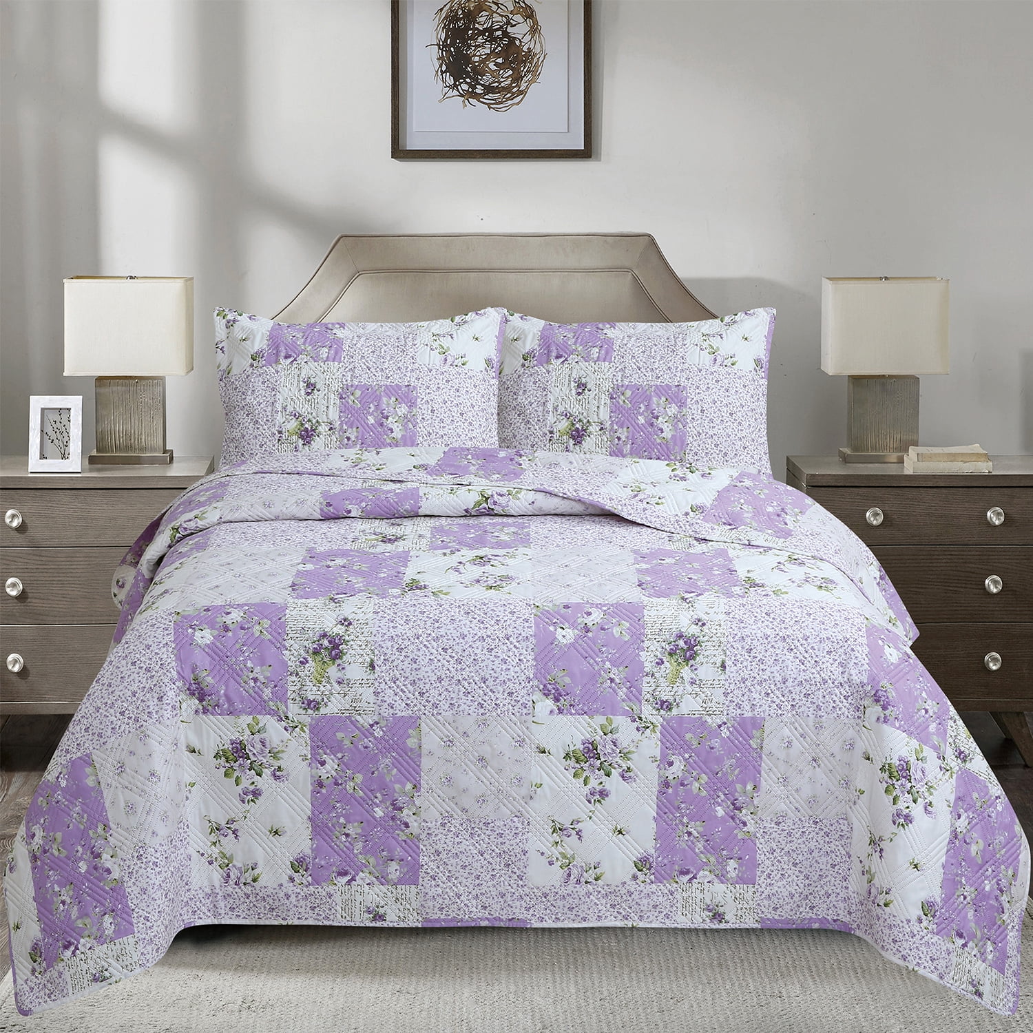 Quilt Andes Estampado Patchwork Lila