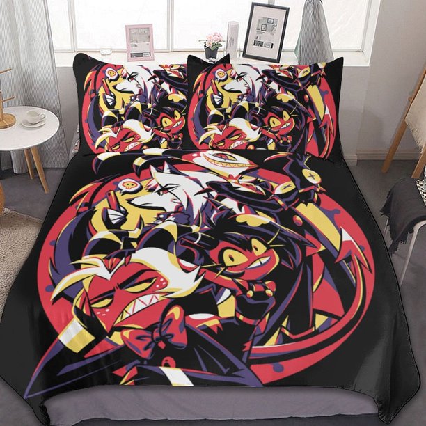 Helluva Boss 3 Pieces Bedding Sets Soft Comforter Sets Decor Bedroom Gifts