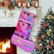 thumbnail image 1 of Poder de Princesa Tema: Calcetines de Navidad, fino lino blanco para colgar en escaleras y chimenea, decoración navideña para el hogar, regalo de Navidad. 45cm × 32cm, 1 of 5