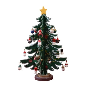 Magideal - Mini De Navidad De Madera Para Decoración De Escritorio Y Adornos Navideños , Verde Pequeño