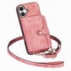 thumbnail image 1 of Funda Tipo Cartera con Correa Cruzada para iPhone 16 Plus Protección Contra Golpes Rosa, 1 of 6