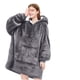 thumbnail image 2 of Polerones de Invierno para Hombre y Mujer Chiporro, Polar, Felpa y Sherpa en color Gris, 2 of 5