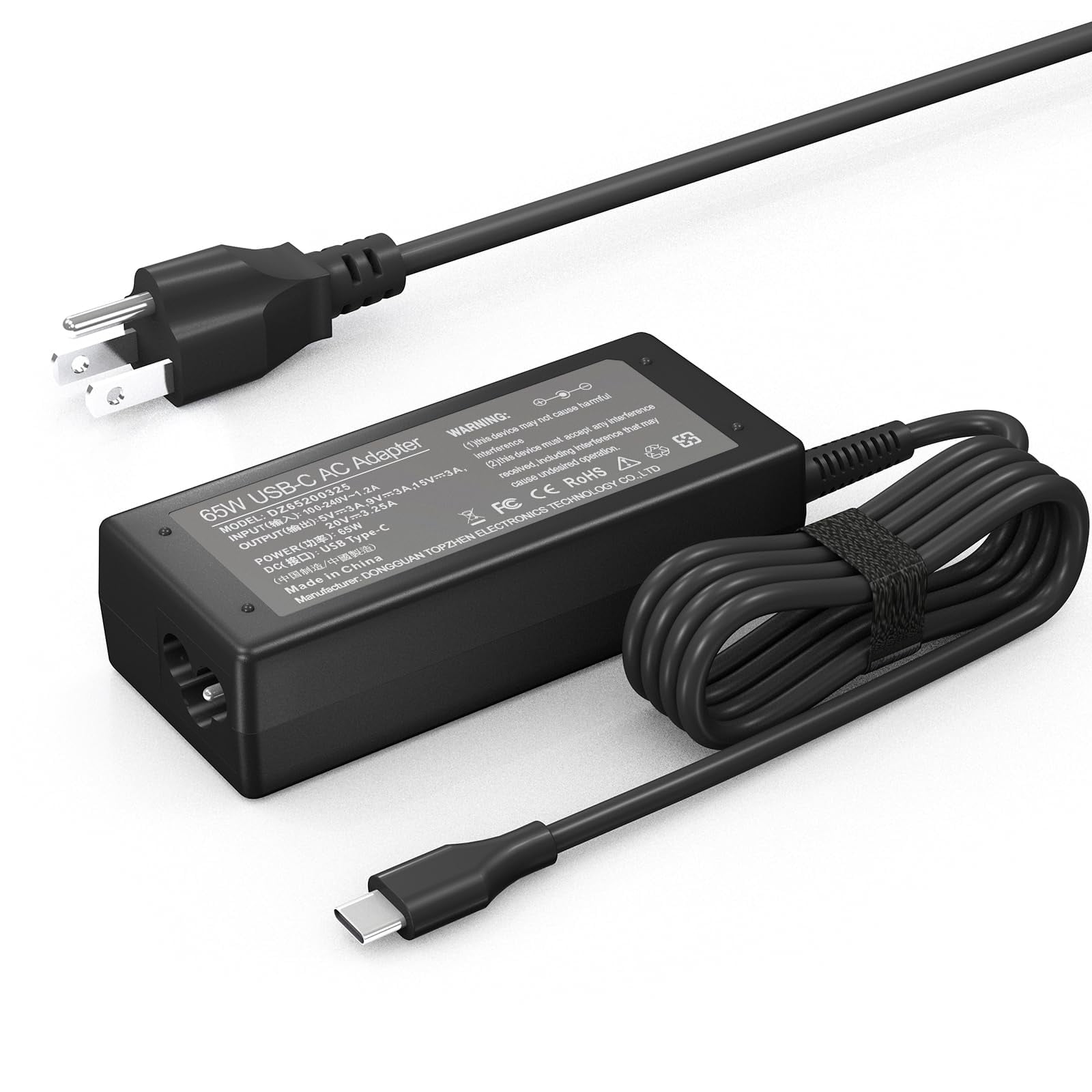 Cargador De Portátil Usb C De 65 W Dzytnsy Compatible Con Hp/lenovo/dell