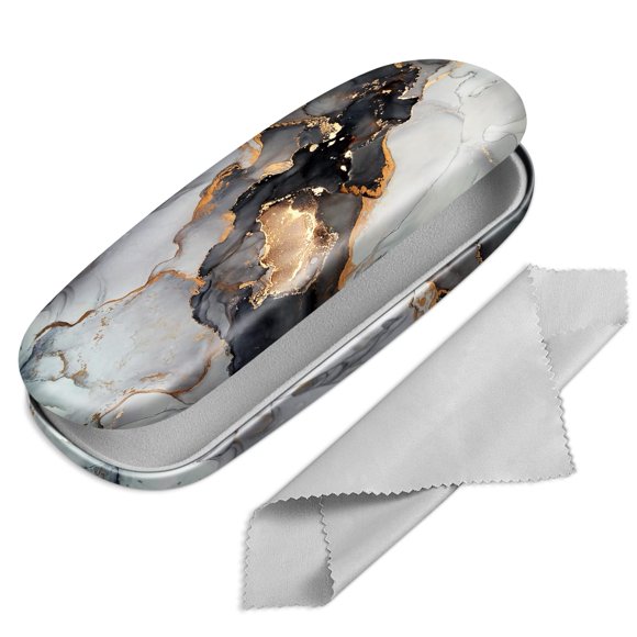 Funda para gafas Fintie, rígida, portátil, color mármol turbio