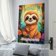 thumbnail image 3 of Perezoso Cuadro decorativo colgante - Arte de pared - Póster enmarcado - Decoración de pared - Regalos para familia, amigos y aficionados 40*60 cm, 3 of 6